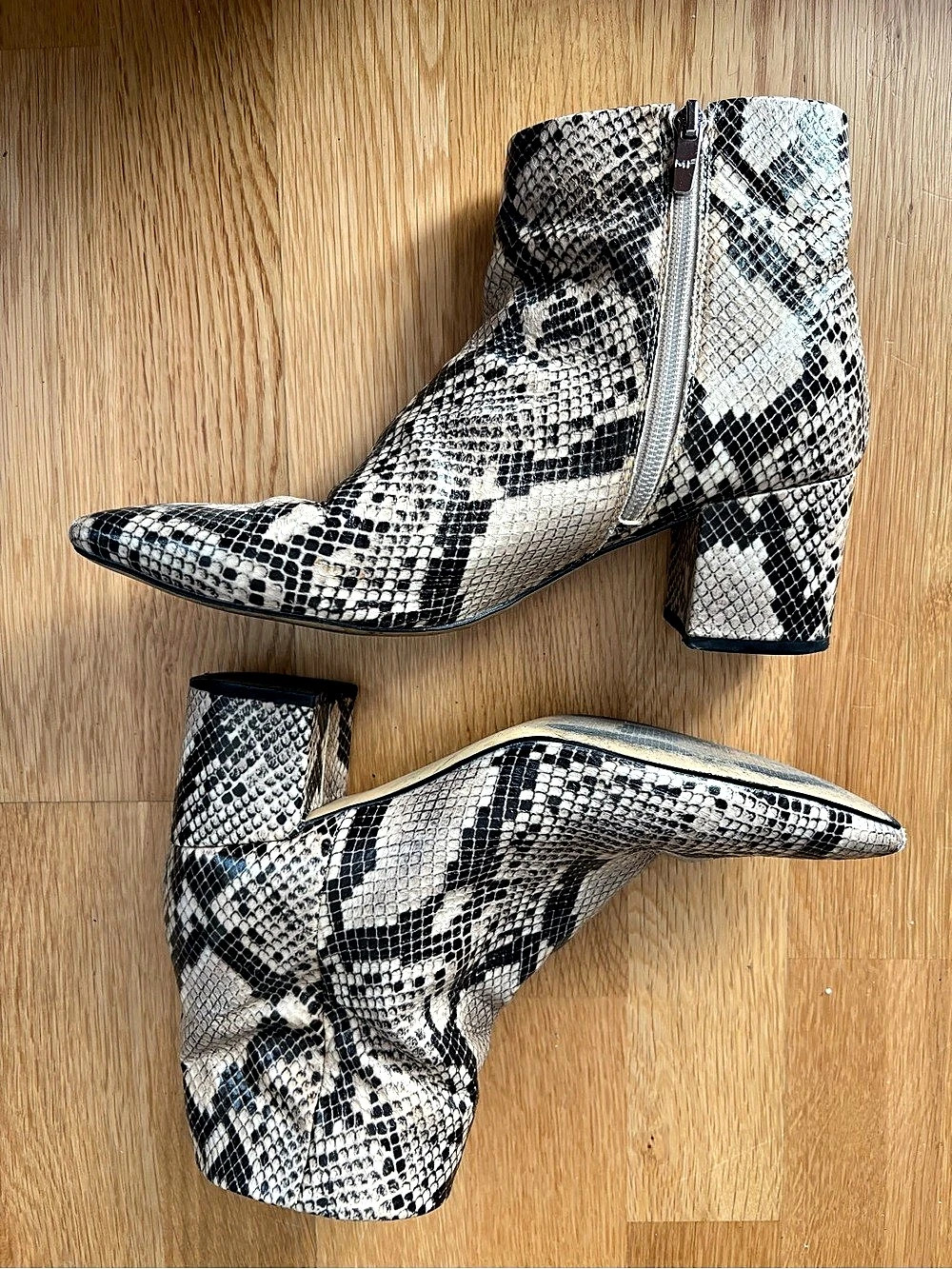 Marc Fisher Faux Snakeskin Ankle Boot